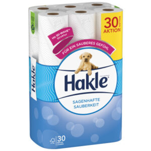 HAKLE     Toilettenpapier Sagenhafte 4411909   Sauberkeit weiss,    30 Rollen