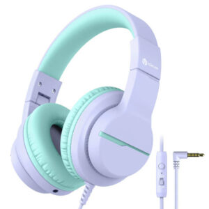 ICLEVER   Headphones Kids Foldable C011702N2 85/94 db, share port    purple