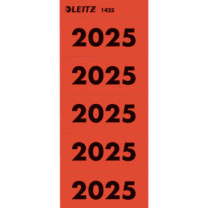 LEITZ     Jahreszahl Etiketten      2025 142500-25 rot                  100 Stück