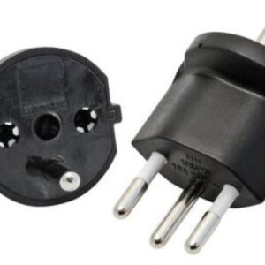 S-ELECTRO Fix-Adapter SchuKo-CH 4.107438  schwarz, 3-polig