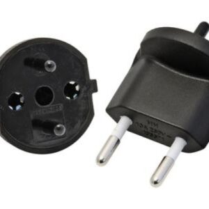 S-ELECTRO Fix-Adapter SchuKo-CH 4.135802  schwarz, 2-polig