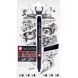 SAKURA    Pigma Micron Set    0.05-0.8mm POXSDKB6  mit Stifteetui         6 Stück