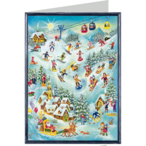 SELLMER   Weihnachtskarte 9900 99114     Ski-Spaß