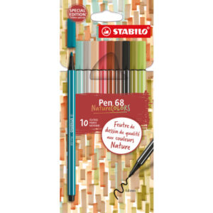 STABILO   Fasermaler Pen 68          1mm F59627    Nature Colors         10 Stück