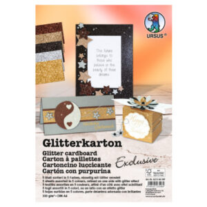 URSUS     Fotokarton Exklusive        A4 62134699F 300g, glitzer, ass.    5 Blatt