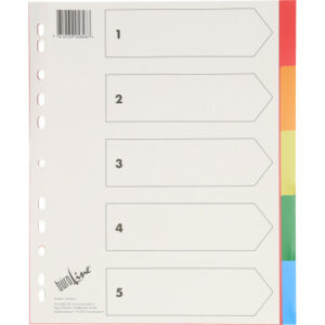 BÜROLINE  Register PP                A4+ 40988     bunt                  5-teilig