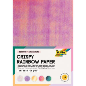 FOLIA     Regenbogenpapier   75g,23x33cm 310409    Crispy, Mix Bunt