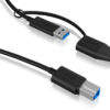 ICY BOX   USB-B 3.2 G1 zu USB-A & C IB-CB032  5Gbit/s, 100cm