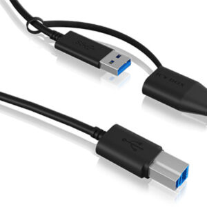 ICY BOX   USB-B 3.2 G1 zu USB-A & C IB-CB032  5Gbit/s, 100cm