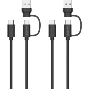 SPEEDLINK STREAM Play&Charge Cable Set SL-460101 USB-C,A to USB-C,Black