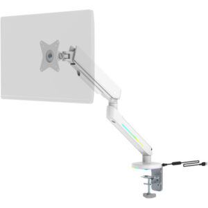 DELTACO   RGB Single Monitor Arm GAM-134-W remote Ctrl. White