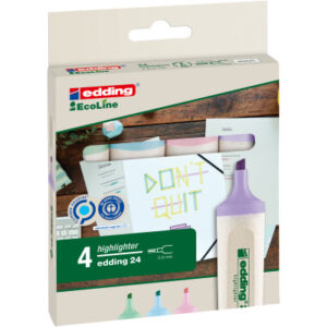 EDDING    Textmarker EcoLine 24    2-5mm 4-24-4-10 pastell                4 Stück