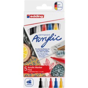 EDDING    Acrylmarker 5300         1-2mm 4-5300-5S basic                  5 Stück