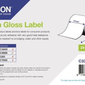 EPSON     Hochglanz Etikette    51mmx33m S045536   ColorWorks C3500