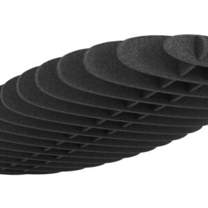 SUONO     Deckenelement     240x120x30cm U12.2600  OVAL, schwarz