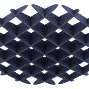SUONO     Deckenelement     120x120x15cm U12.4700  ROUND, blau