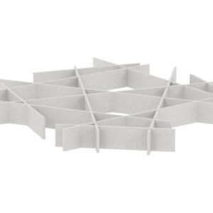 SUONO     Deckenelement     229x229x19cm U12.0400  INTERLACE, weiss