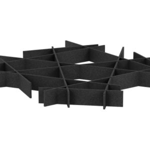 SUONO     Deckenelement     229x229x19cm U12.2600  INTERLACE, schwarz