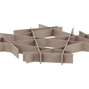 SUONO     Deckenelement     229x229x19cm U12.4400  INTERLACE, braun