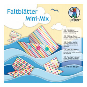 URSUS     Faltblätter Origami    15×15cm 3005599F  Mini Mix ass.        120 Blatt