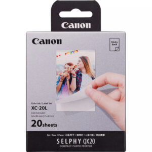 CANON     Farbtinte/Kleberset    54x85mm XC-20L    Selphy QX20           20 Blatt