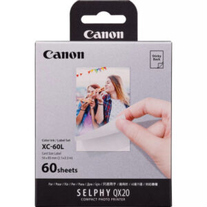 CANON     Farbtinte/Kleberset    54x85mm XC-60L    Selphy QX20           60 Blatt