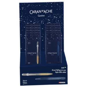 CARAN D'A Kugelschreiber 849 PNM849.02 Cosmic blau/gold      10 Stück
