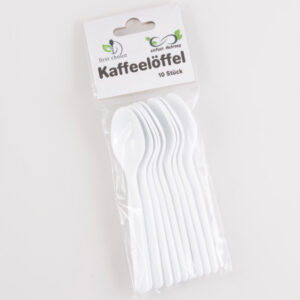 ELCO      Kaffeelöffel aus Kunststoff 10041120  Mehrweg          weiss, 10Stk.