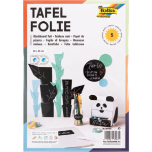FOLIA     Tafelfolie 135my       5 Blatt 390490    schwarz, selbstklebend 5 Stück