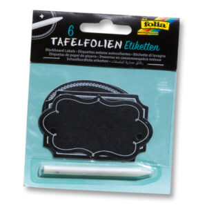 FOLIA     Tafelfolie Etiketten   85x50mm 39201     mit Specksteinstift