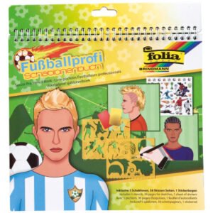 FOLIA     Schablonenbuch Fussballprofi 41205     gross, 5 Stück, 36 Seiten