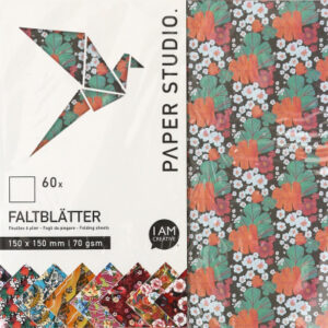 I AM CREA Faltblätter Blumen 4077.16   15x15cm, 60 Stück