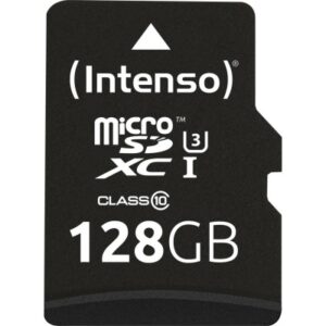 INTENSO   Micro SDXC Card PRO      128GB 3433491   with adapter, UHS-I