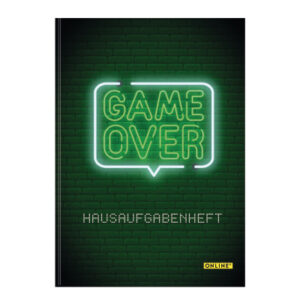 ONLINE    Hausaufgabenheft            A5 07927/12  Game Over             48 Blatt