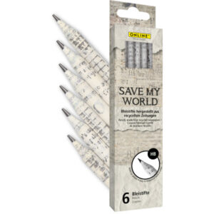 ONLINE    Bleistift Save My World     HB 7919                             6 Stück