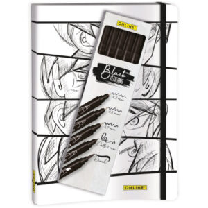 ONLINE    Set Manga 8190      Bullet Jour.& Black Lettering
