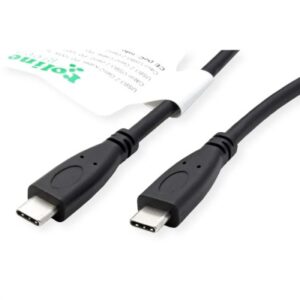 ROLINE    USB-C-C, Lade & Datenkabel 11.44.905 Black, ST/ST, 100W, 3.2Gen2 1m