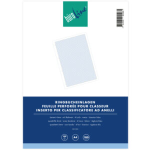 BÜROLINE  Ringbucheinlagen            A4 501005    kariert, 4mm, 100g   100 Blatt