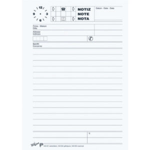 BÜROLINE  Telefonblock D/F/I          A5 725266    65g, weiss            80 Blatt