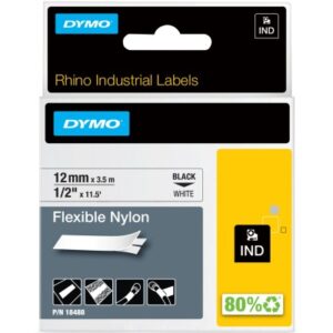 DYMO      Schriftband D1   weiss/schwarz 18488     Nylon                     12mm