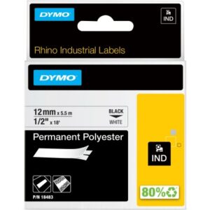 DYMO      Schriftband D1   weiss/schwarz S0718210  Polyester                 12mm