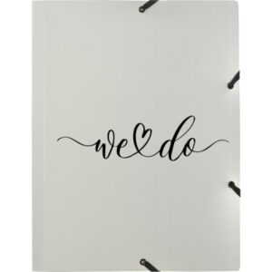 KOLMA     Gummibandmappe Wedding      A4 11.178.07 opak silber,we do