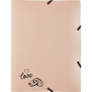 KOLMA     Gummibandmappe Wedding      A4 11.179.08 opak roségold,love