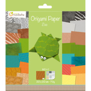 MANDARINE Origamipapier          20x20cm 52504MD   Zoo 70g               60 Blatt
