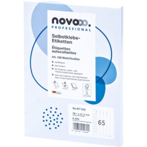 NOVOOO    Etiketten          38.1x12.1mm 67143     weiss               6500 Stück