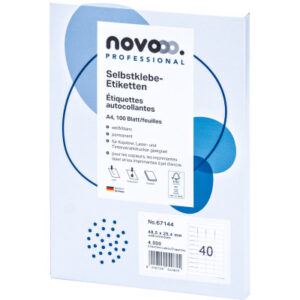 NOVOOO    Etiketten          48.5x25.4mm 67144     weiss               4000 Stück