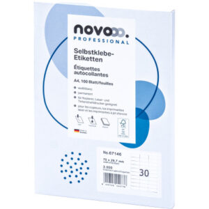 NOVOOO    Etiketten            70x29.7mm 67146     weiss               3000 Stück