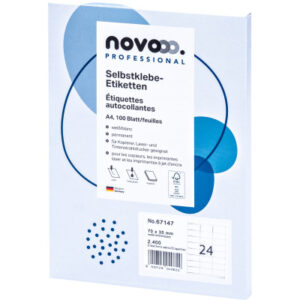 NOVOOO    Etiketten              70x35mm 67147     weiss               2400 Stück