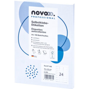 NOVOOO    Etiketten              70x36mm 67148     weiss               2400 Stück
