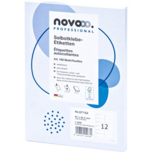 NOVOOO    Etiketten            97x42.3mm 67152     weiss               1200 Stück